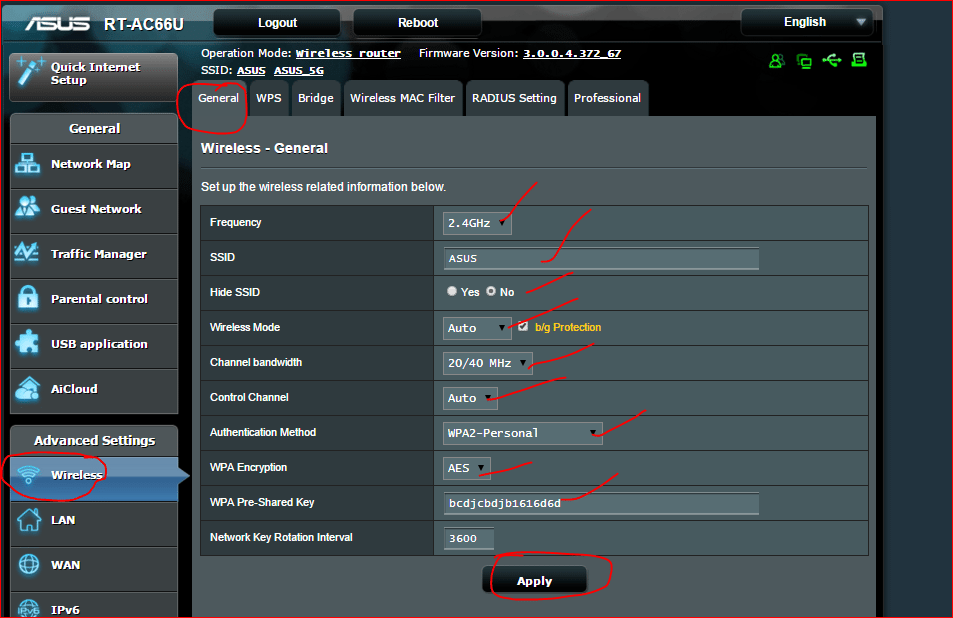 asus wifi router login