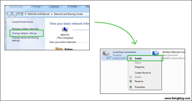 Enable Adapter setting