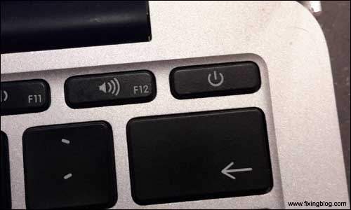 Power key of laptop