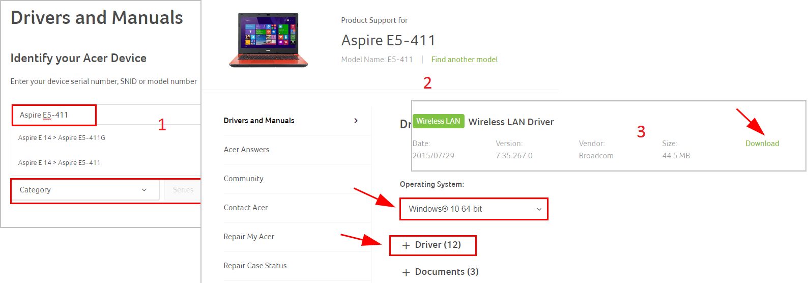 download wireless adapter for acer