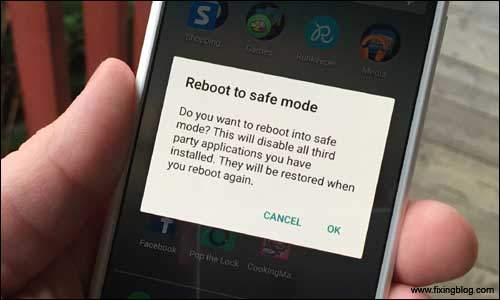 Reboot to safe mode