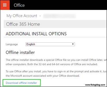 Download office installer