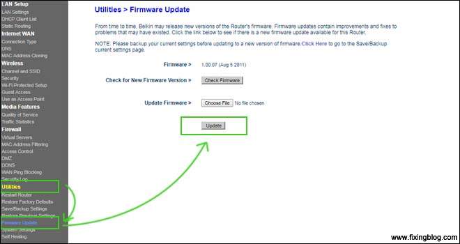 belkin firmware update