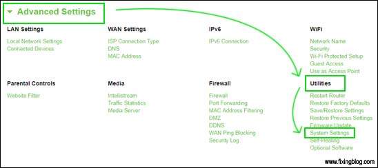 Advanced Settings in belkin Router