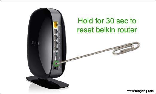 reset belkin router