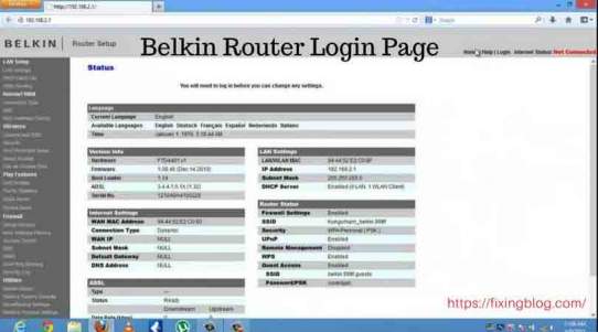 wool Wade honey Belkin Router Login Using Default Router Ip 192.168.2.1