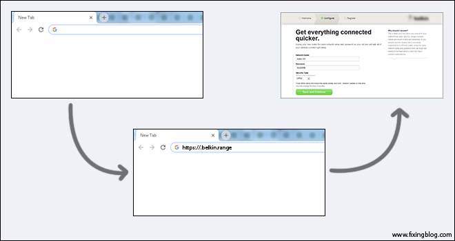 Open belkin range ext login page 1