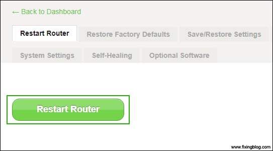 restart router