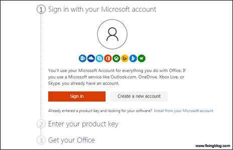 Sign in in microsoft Account 1