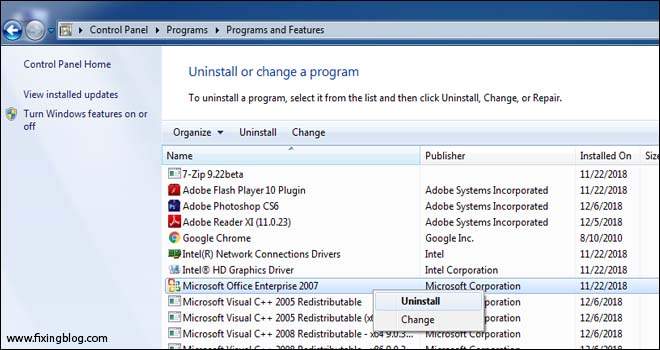 how to uninstall microsoft office to run