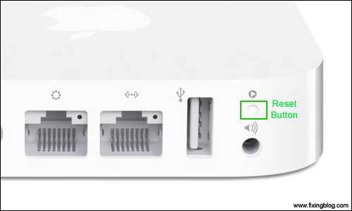 reset apple airport express 2nd generation button