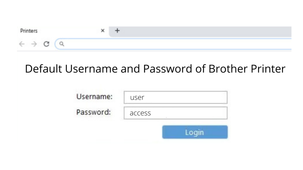 default brother printer password