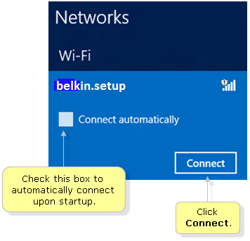 connect belkin wifi network