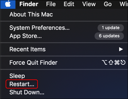 Restart Mac