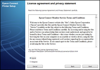 license agreement epson