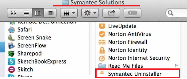 Symantec uninstaller