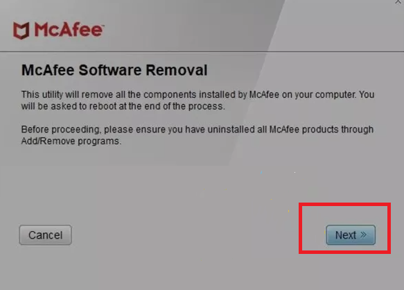 tool that can remove the mcafee internet security suite
