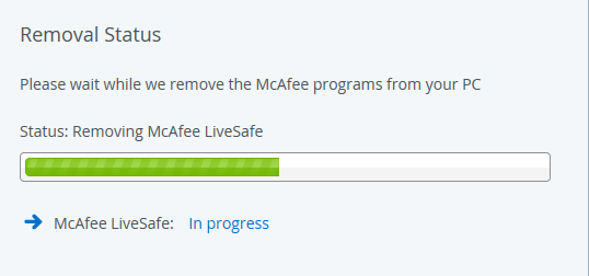 uninstall mcafee on windows