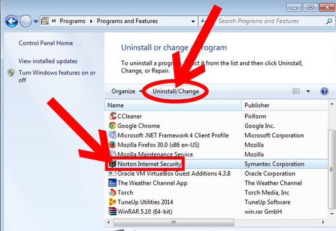 uninstall norton antivirus