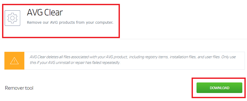 avg clear tool download