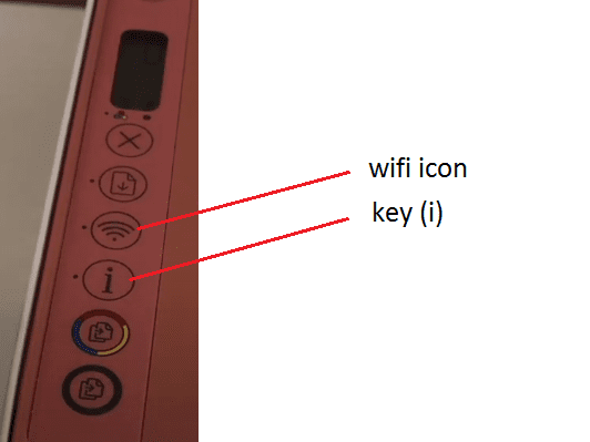 wifi icon on printer