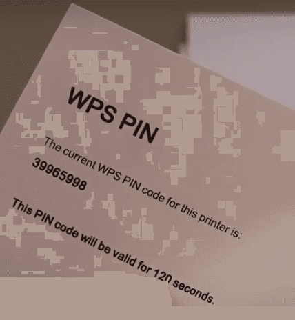 wps pin for printer