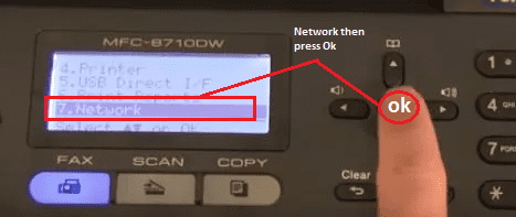 Network then press ok