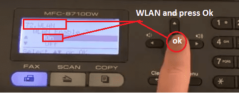 WLAN and press Ok