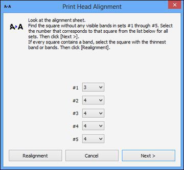 print head alignment