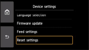 reset canon printer settings