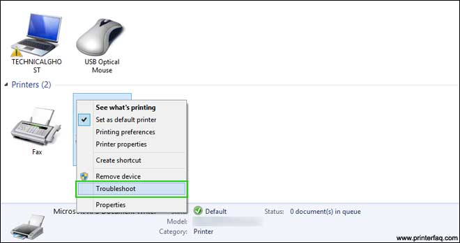 troubleshoot canon printer