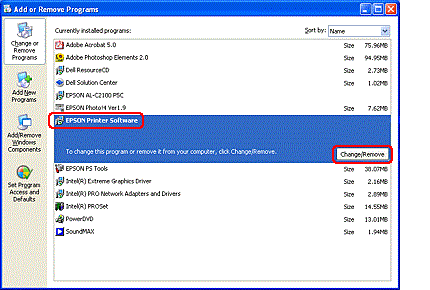 Uninstall Epson Printer Driver