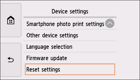 reset canon printer settings