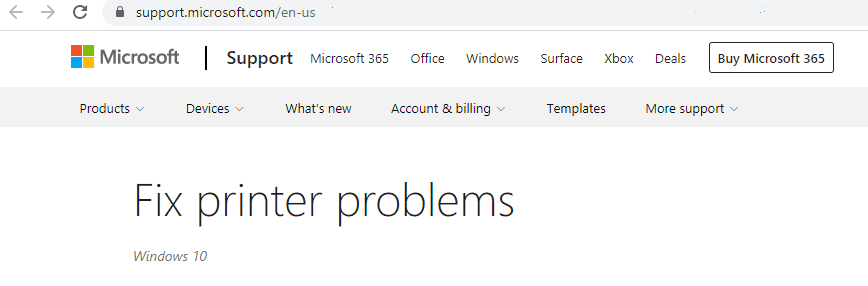 Microsoft printer troubleshooter