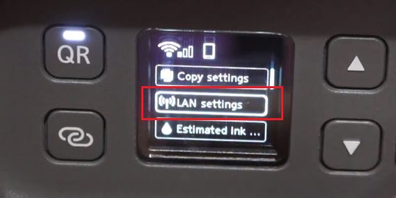 canon printer lan settings