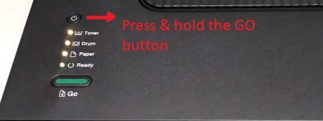 press hold on the GO button