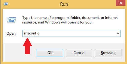 run msconfig